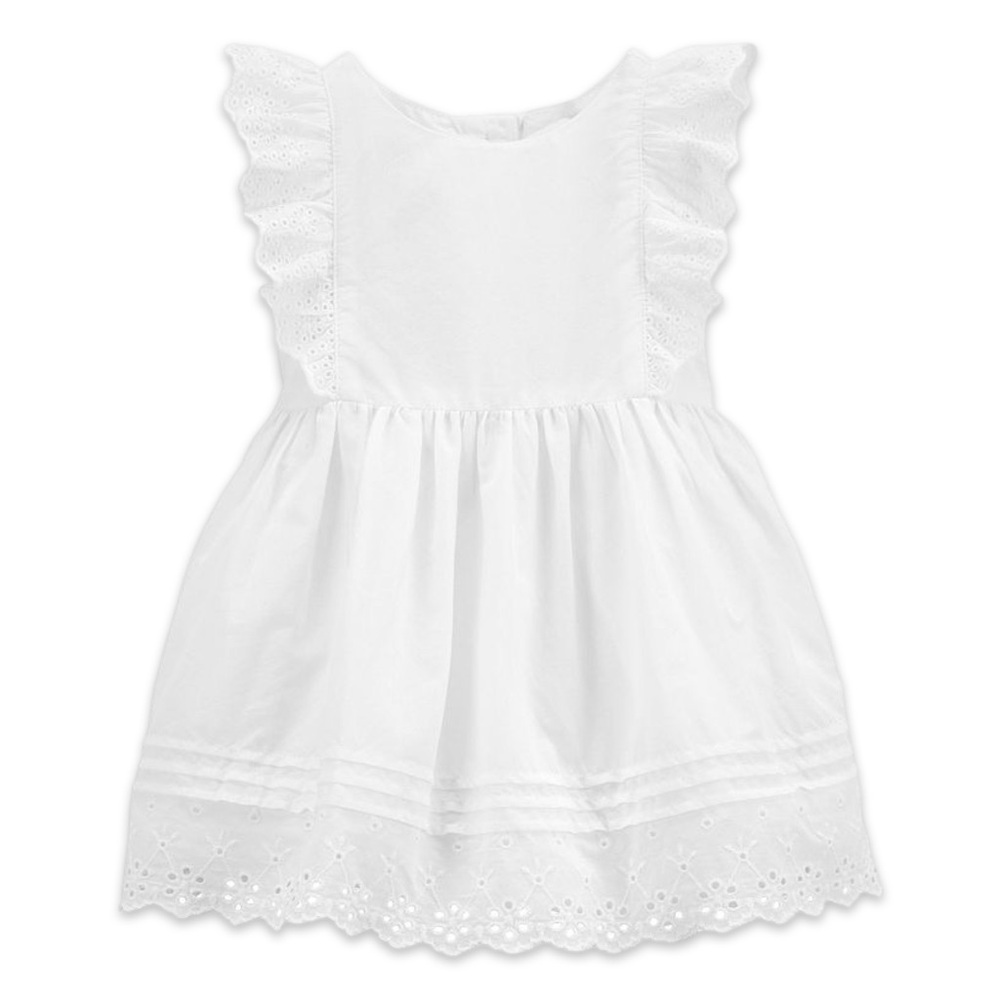 Baby B’gosh white eyelet ruffle sleeveless dress 24 months new